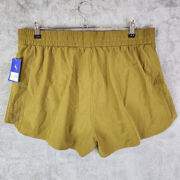 Womens Joy Lab Army Green Running Shorts 2" Inseam Elastic Waist Polyester L - Picture 3 of 7